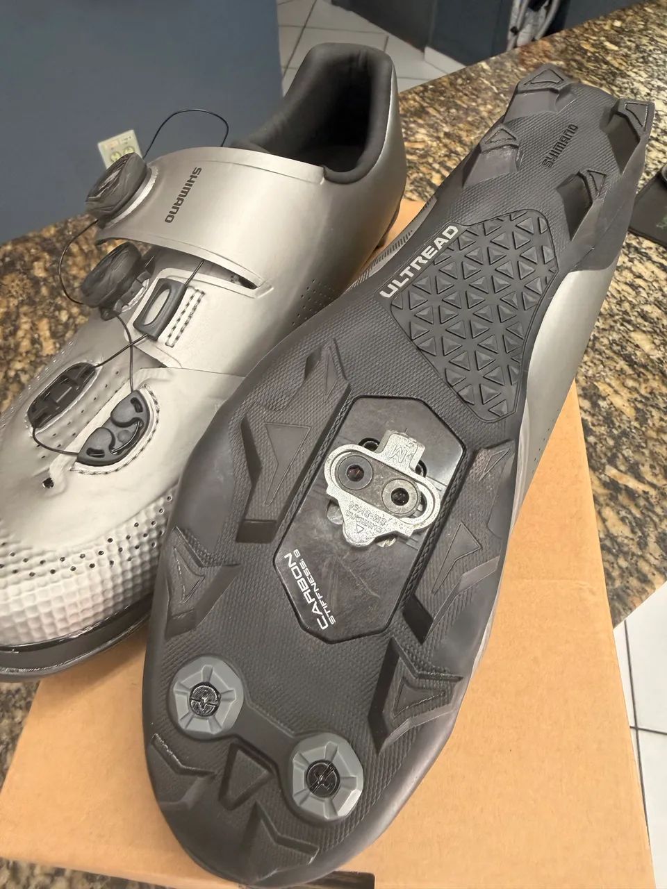 Sapatilha MTB Shimano XC7 Silver - Foto 4