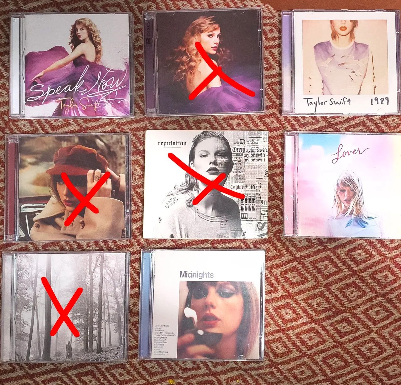 CDs Taylor Swift - Speak Now - Lover - Midnights - 1989