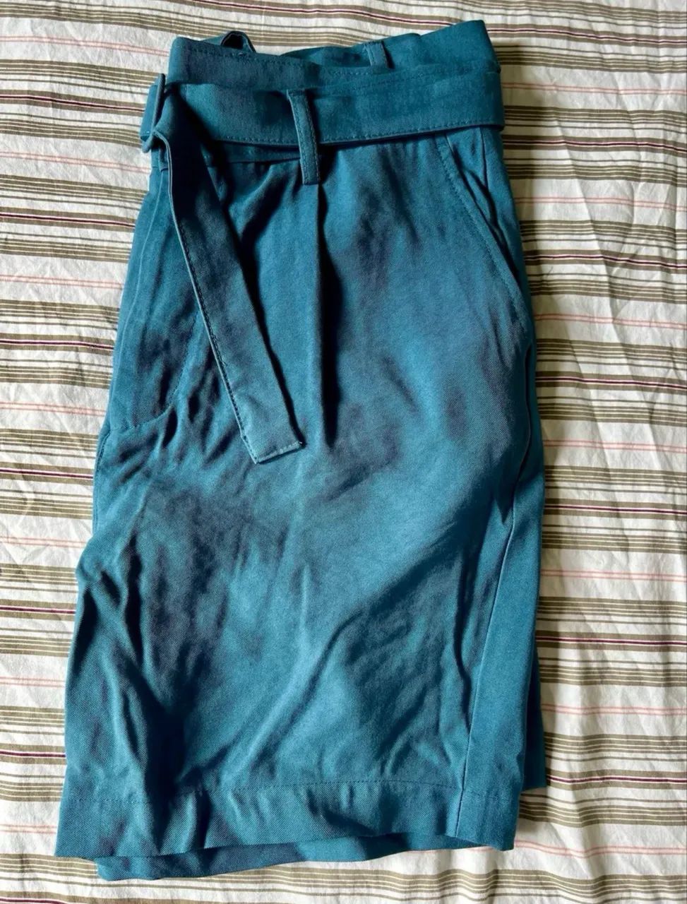 Bermuda Masculina Zara 38 Azul - Foto 3