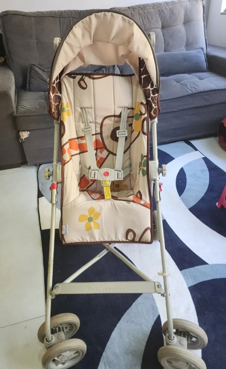 Carrinho de passeio bebê Galzerano guarda chuva - Foto 2