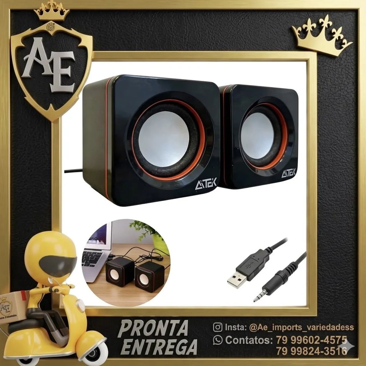 Caixa de som para Pc e notebook 