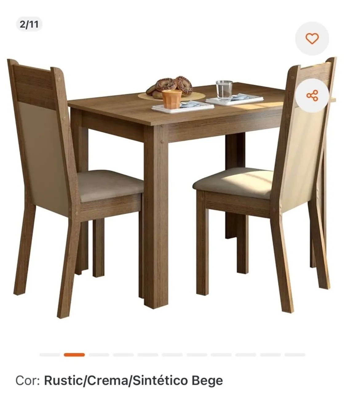 Conjunto mesa c/ 2 cadeiras novo