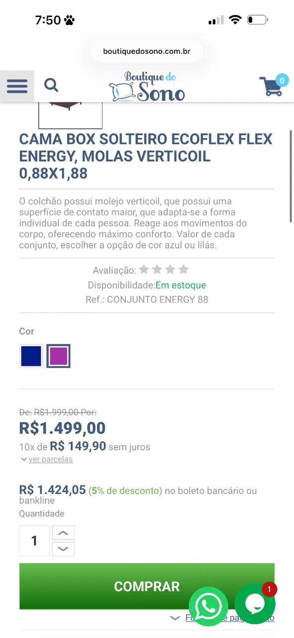 Cama box solteiro, colchão de mola - Foto 4