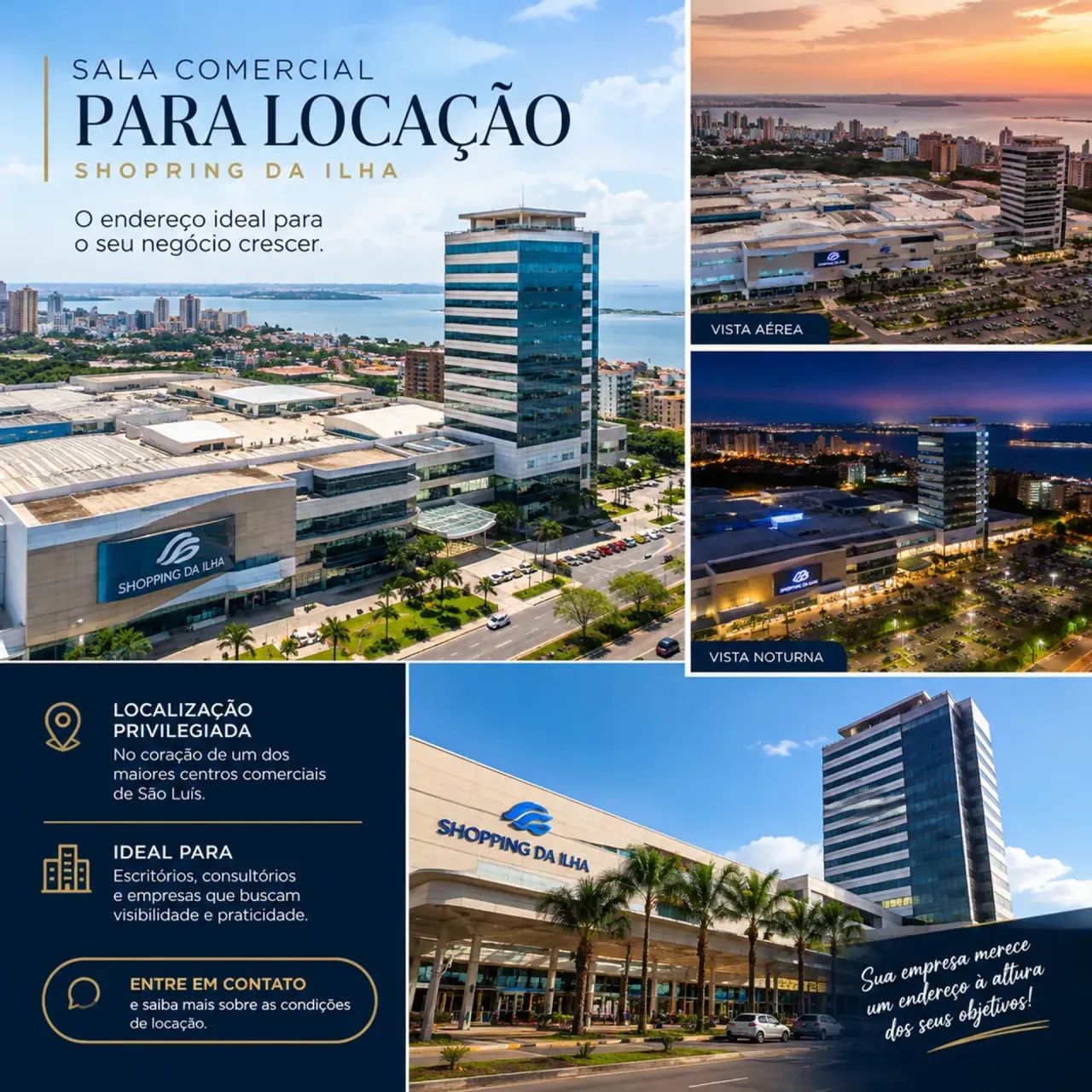 LOCAÇÃO | SALA COMERCIAL  SHOPPING DA ILHA