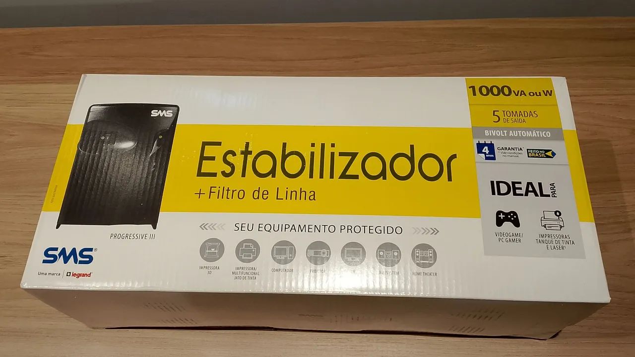 Estabilizador SMS PROGRESSIVE III 1000VA - Foto 2