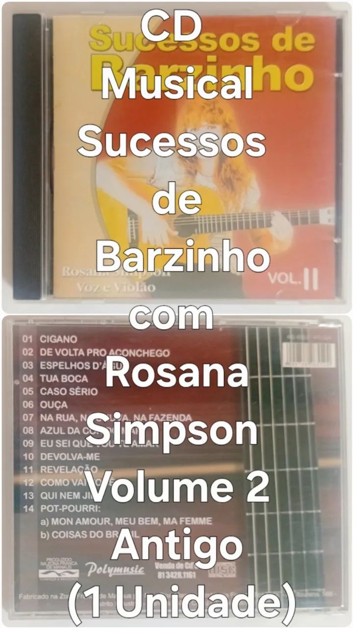 CD Musical Sucessos de Barzinho Antigo