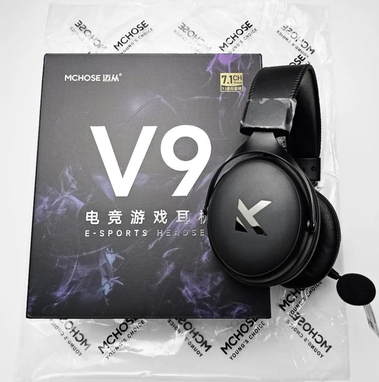 NOVO) Headset Mchose V9 Pro Gamer Sem Fio - Fones de Ouvido