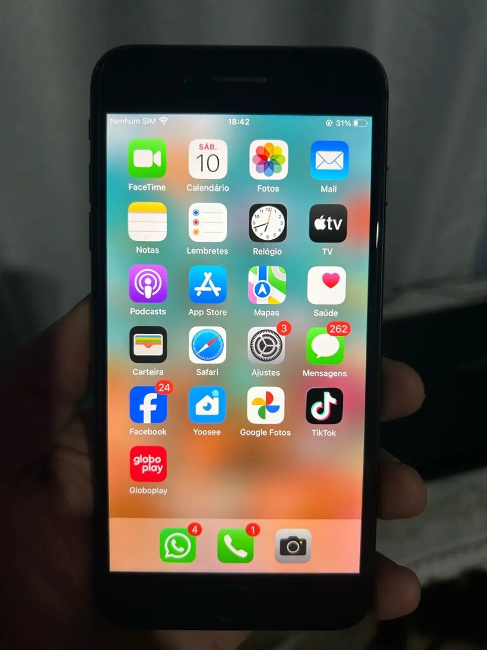 IPHONE 8 PLUS 128GB, Touch ID funcionando, bateria 100% - Foto 2