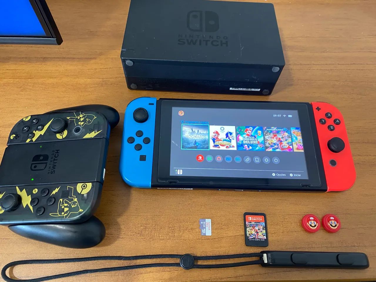 Nintendo Switch - 4 joystick - 14 Jogos - disk 64gB