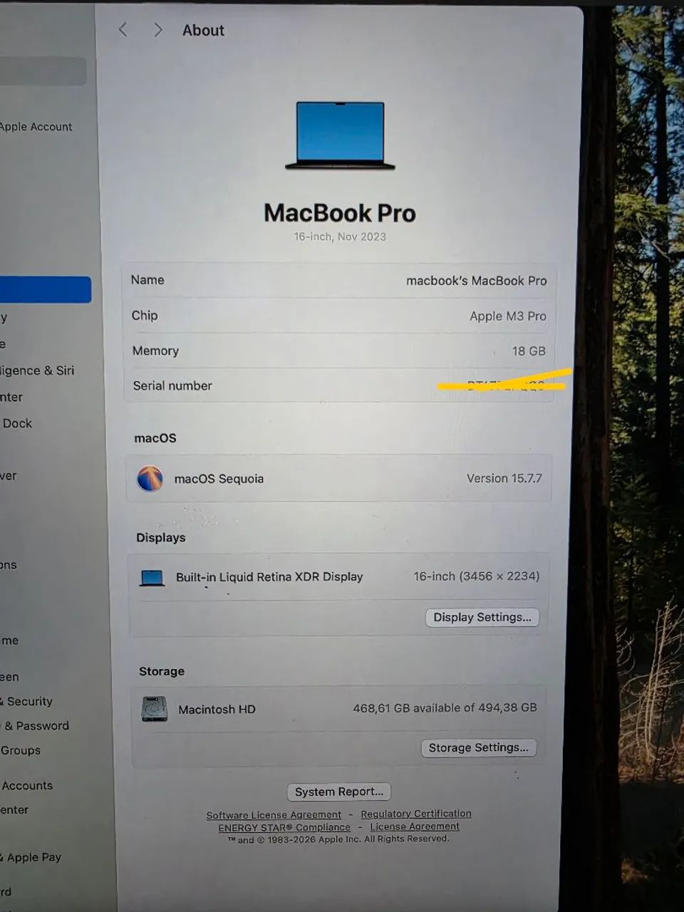 Apple macbook pro A2991 m3 pro 16 polegadas m3 pro 18gb 512ssd top - Foto 2