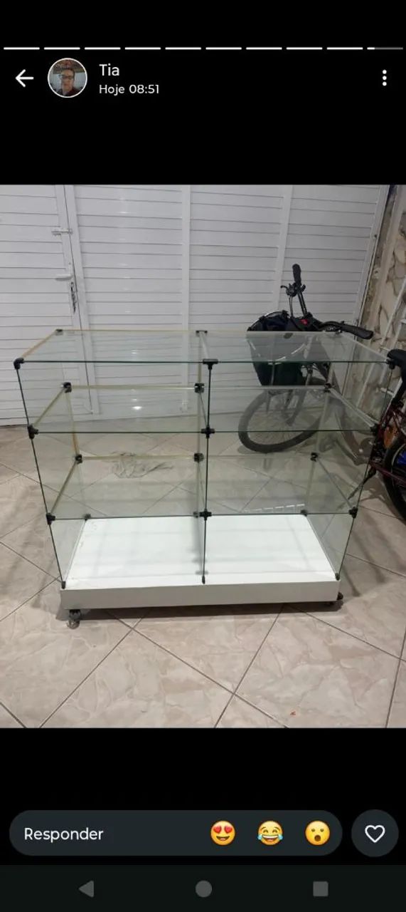 Estante de vidro 