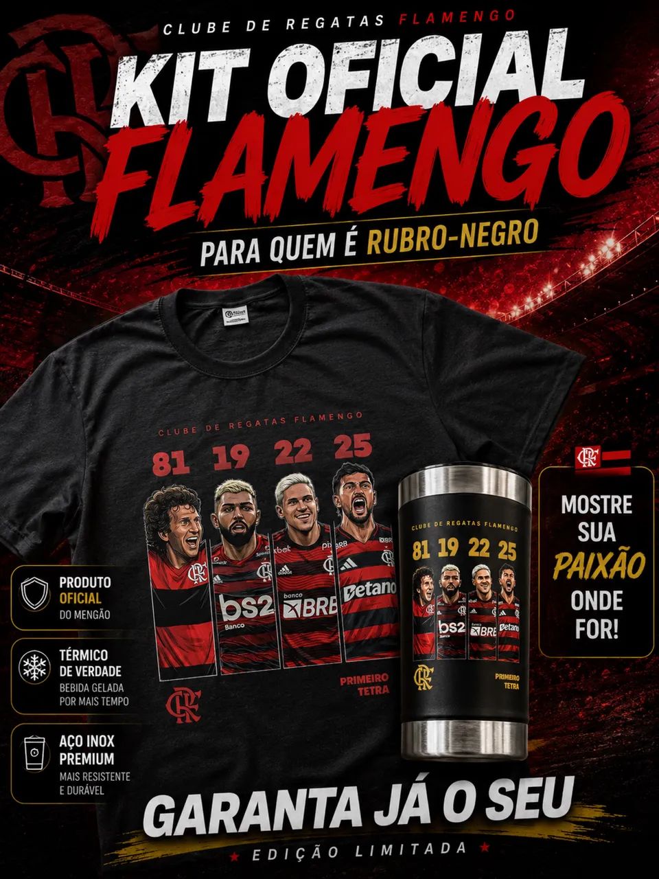 KIT FLAMENGO OFICIAL 2026