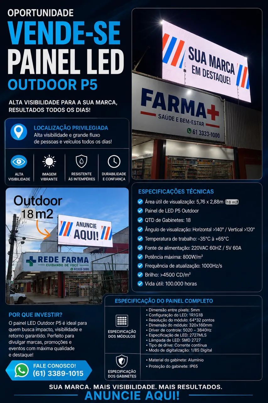 Painel LED outdoor  - Foto 3