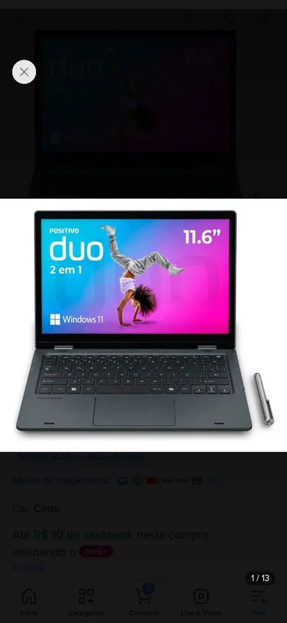 Notebook Positivo Duo C4128 