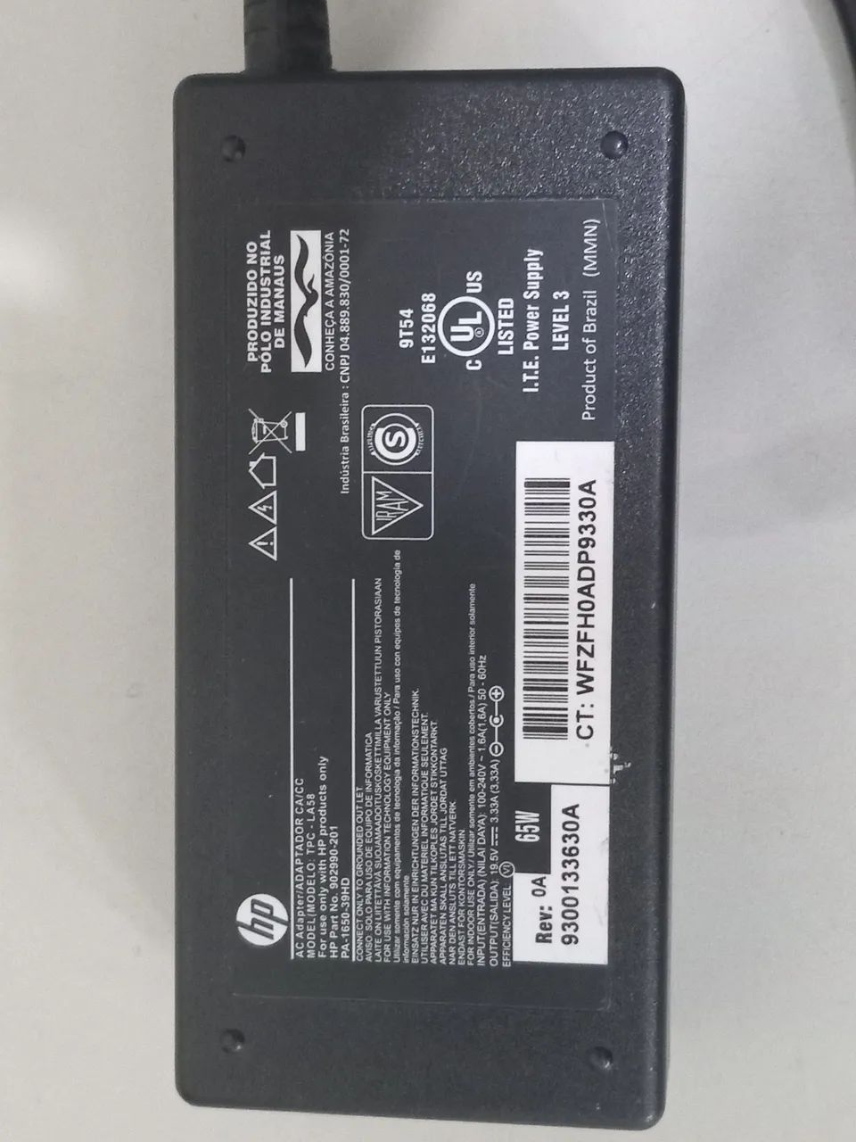 Fonte para notebook Hp Pino grosso 65w - Foto 2