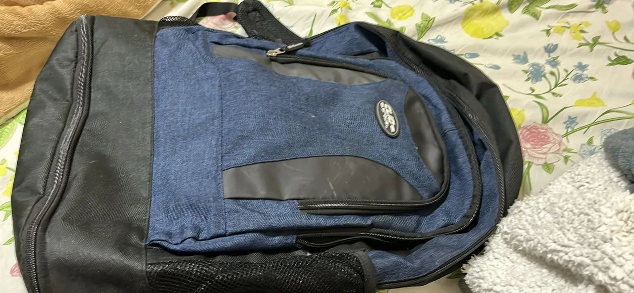 Mochila Clio Travel Reforçada (Azul/Preta) - Espaçosa e Resistente - Foto 2