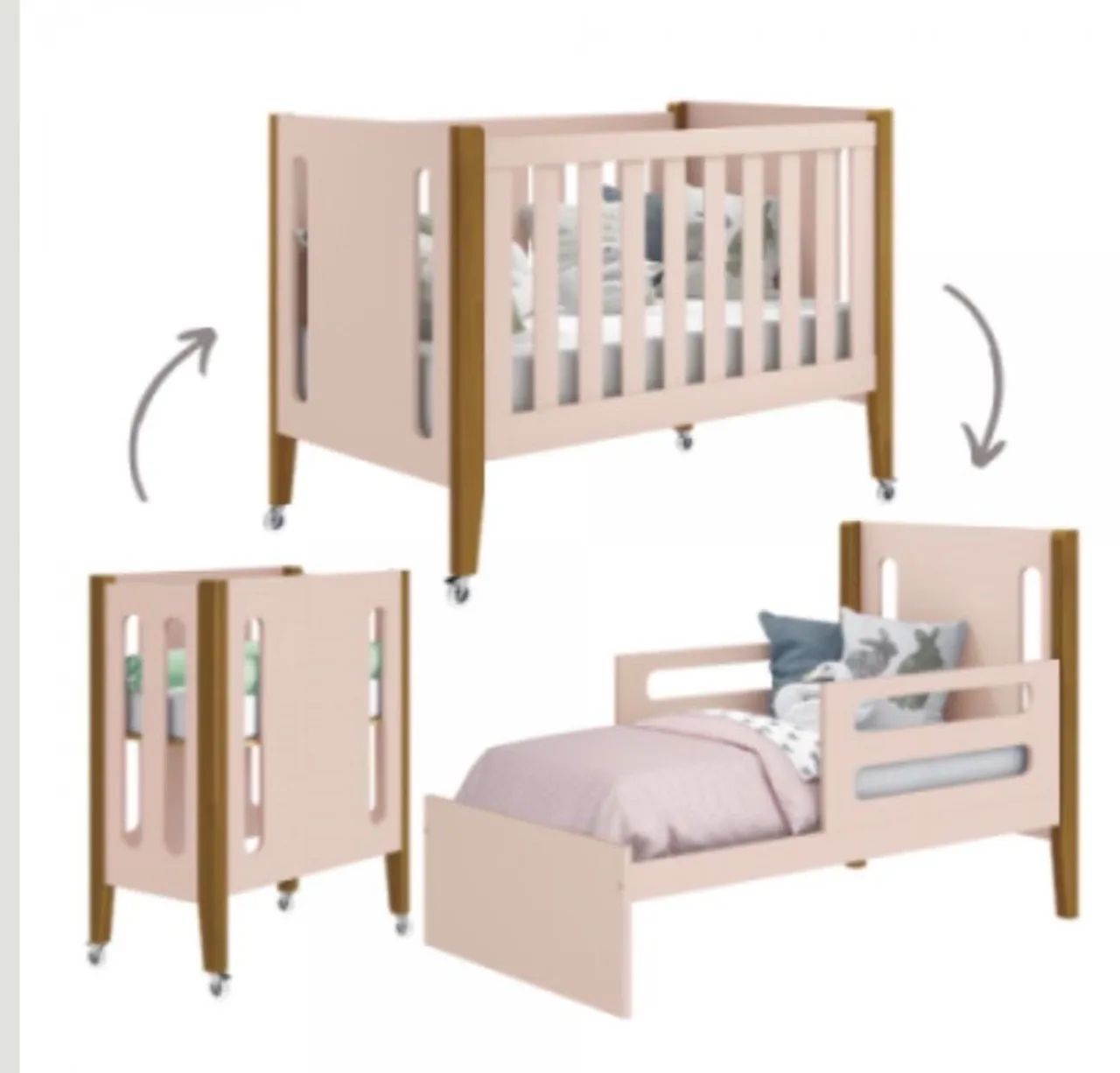 Mini berço berço e cama conjunto  - Foto 3