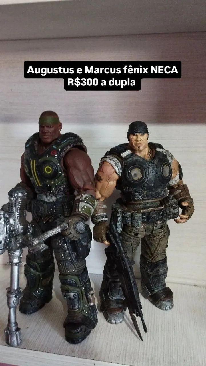 Action figures NECA gears of war augustus e Marcus fênix 