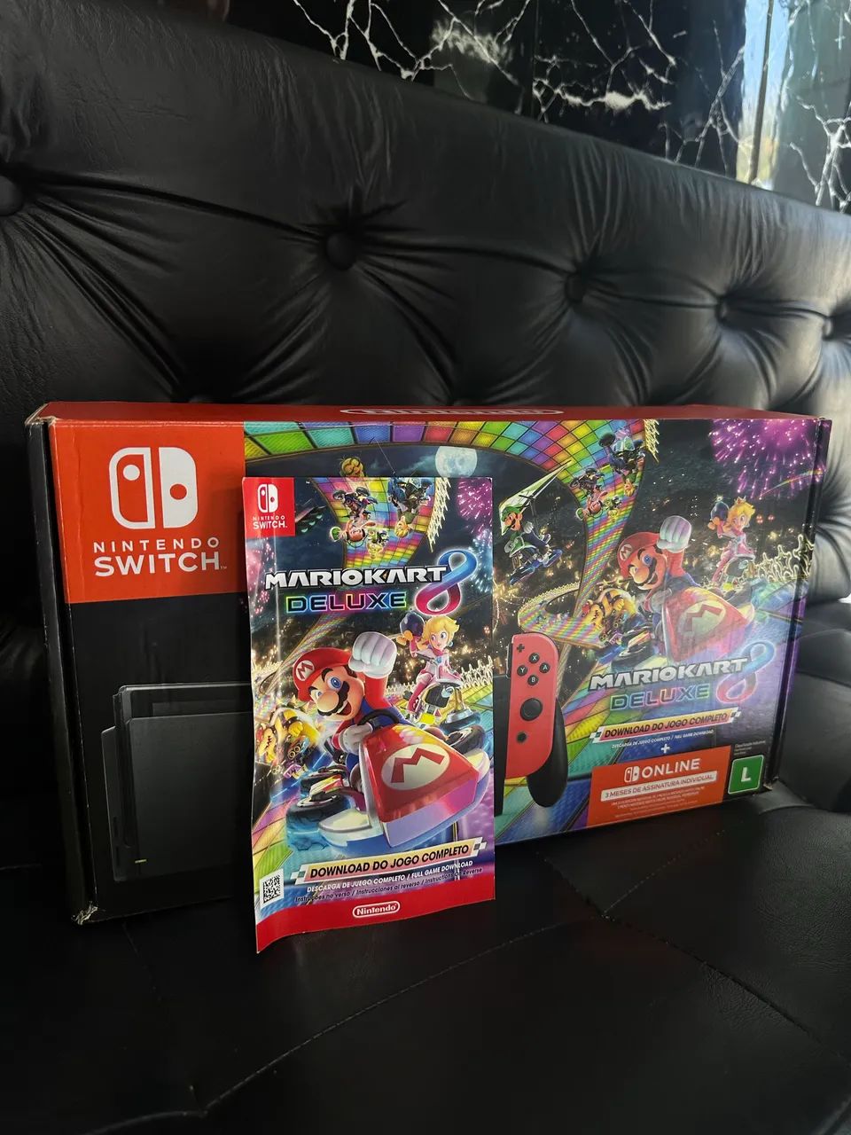 Nintendo switch V2, com memory card