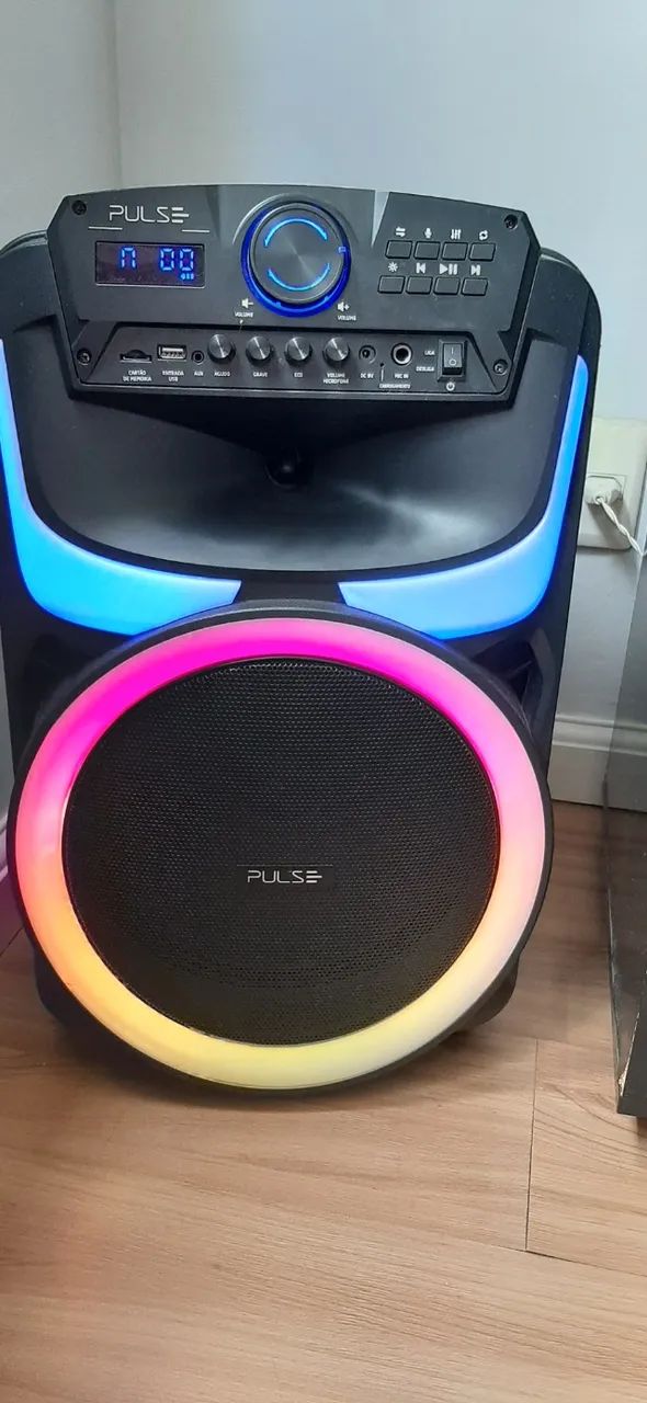 Caixa de Som Pulse, semi nova,alto falante 12 polegadas - Foto 4