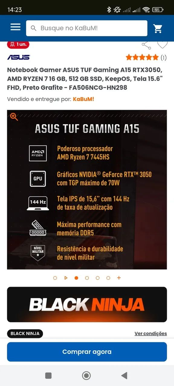 Notebook gamer completo ! 