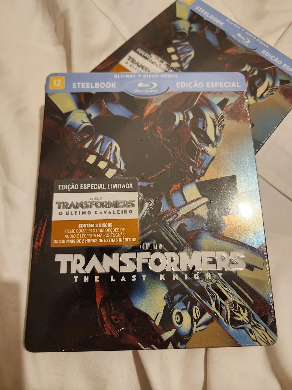 Steelbook Blu Ray Transformers O Último Cavaleiro 2 discos lacrado