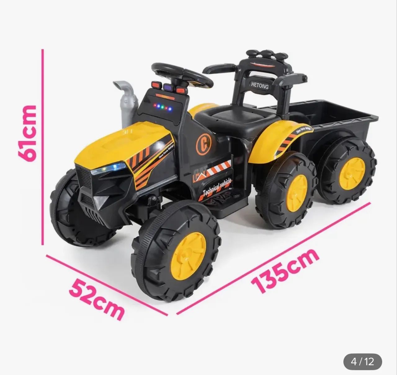 Trator elétrico infantil - Foto 4