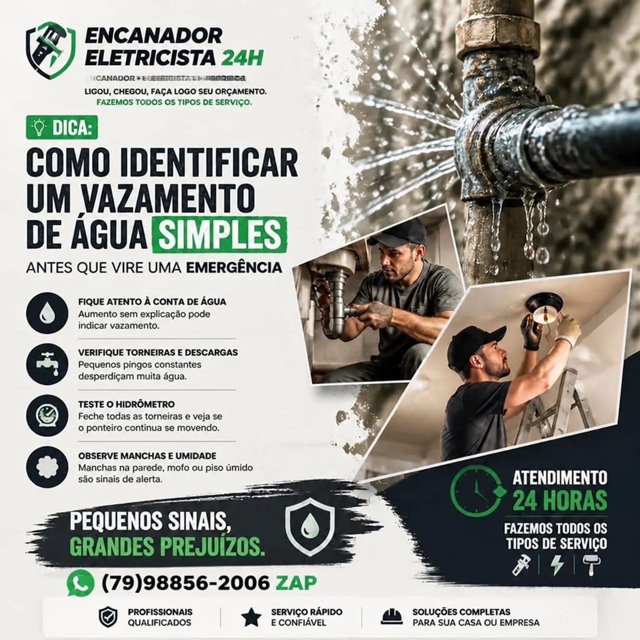 Encanador eletricista 24 horas