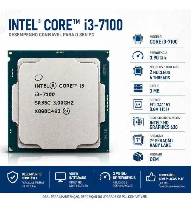 Processador Intel Core i3-7100 - Foto 2