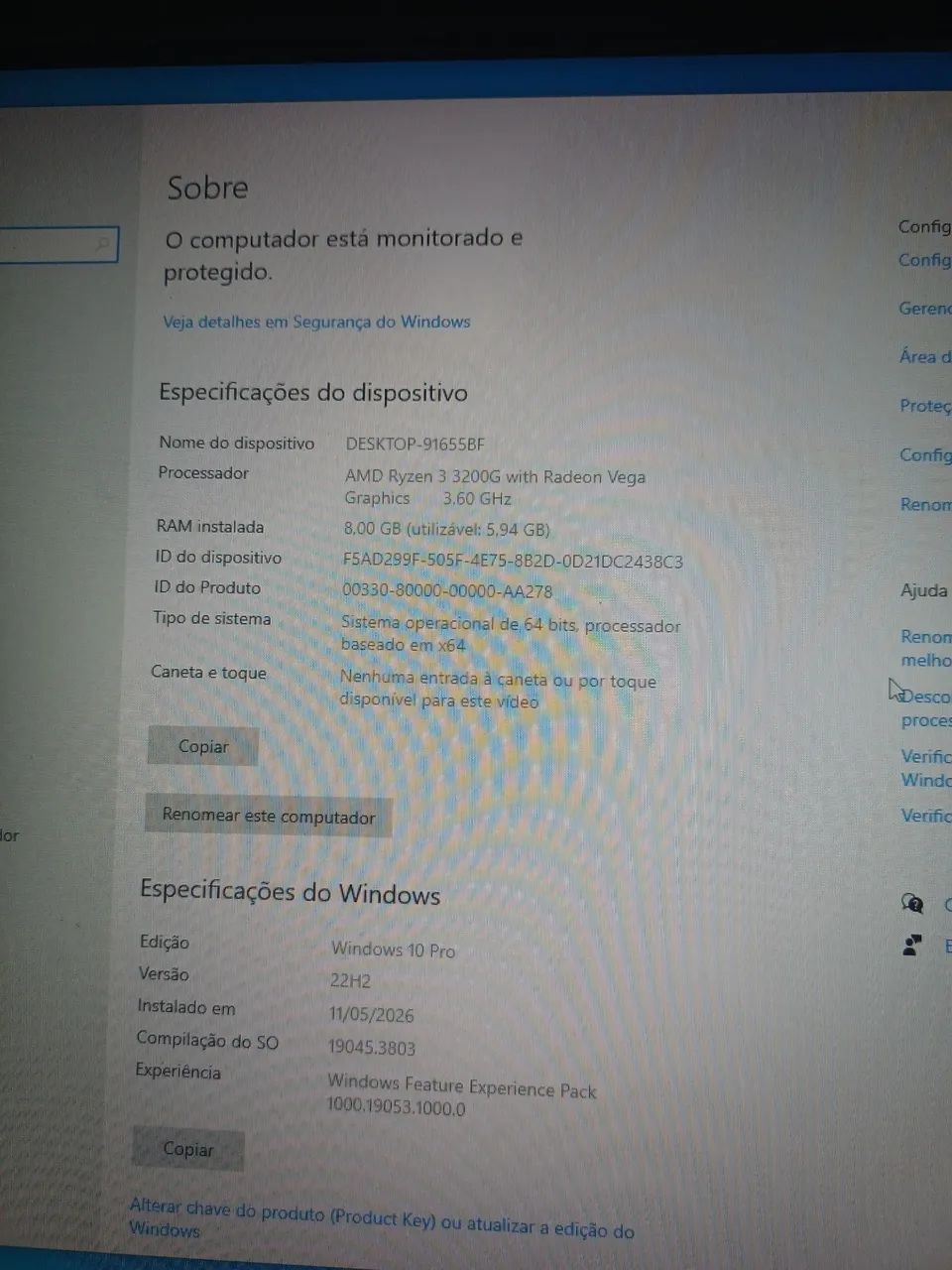 Computador Ryzen 3 3200g 8gb de Ram 256gb NVME E 480gb SSD - Foto 3