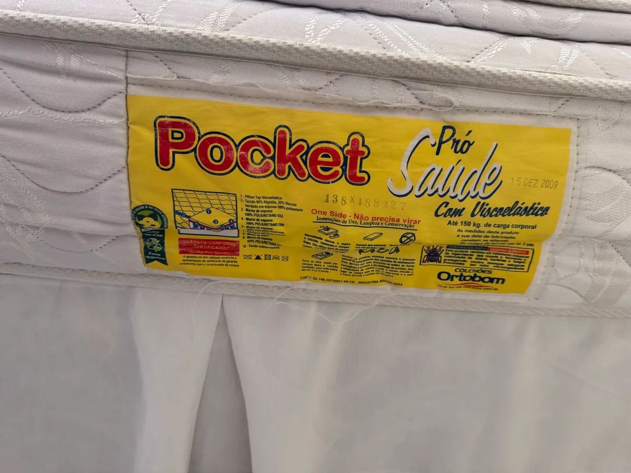 Cama de casal Ortobom com base e colchão  - Foto 2