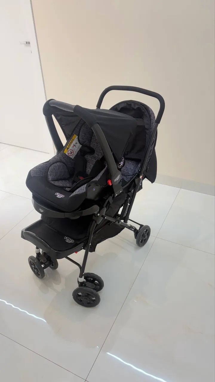 Carrinho de bebe com bebê conforto  - Foto 4