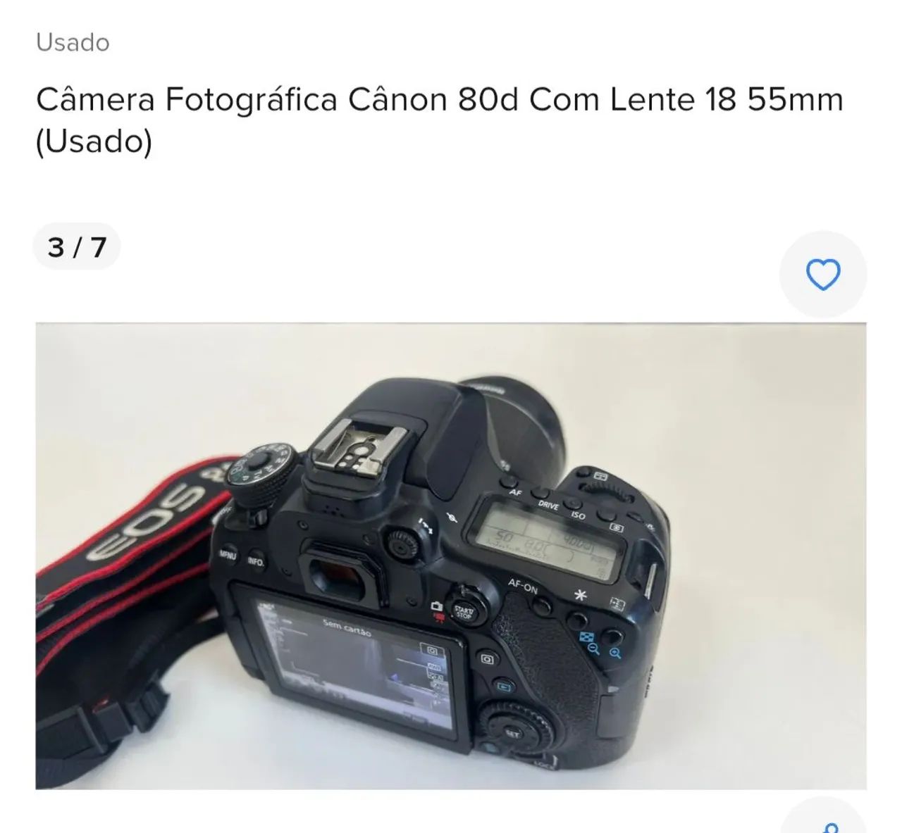 Câmera 80D - Foto 2