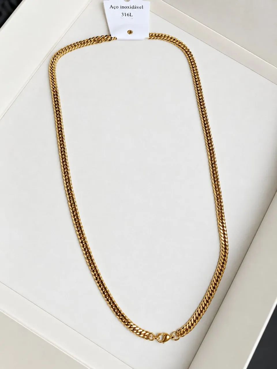 Cordão de aço inoxidável masculino 