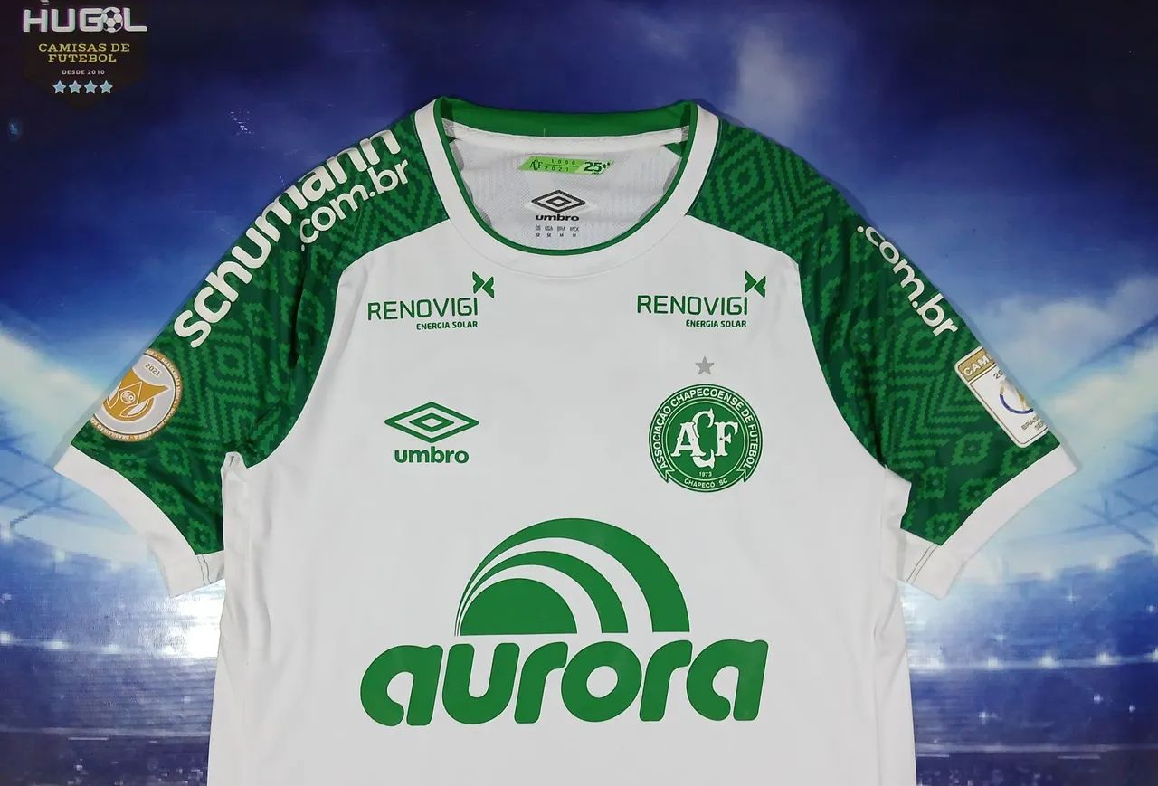 Camisa da Chapecoense 2021 Umbro #16 Léo Gomes de jogo Tamanho M  - Foto 2