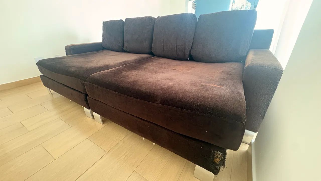 Sofá 4 lugares, preto, 2.30m - Foto 4