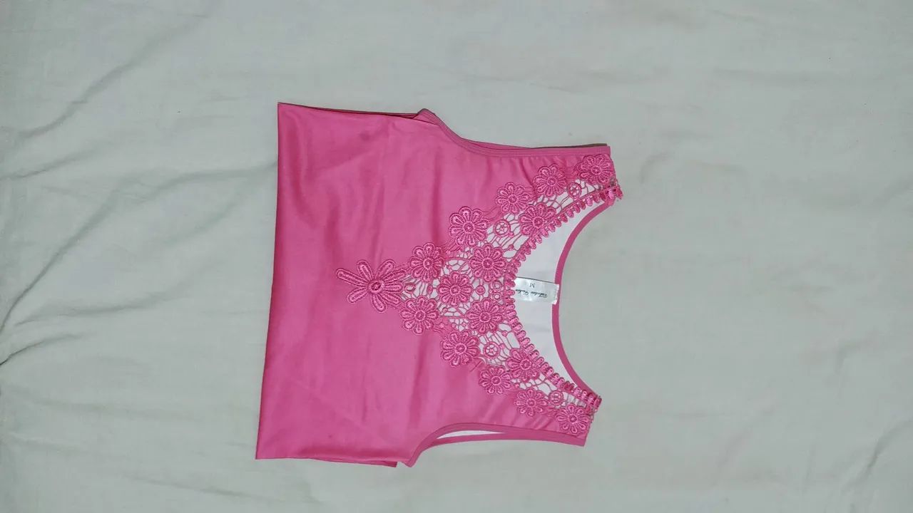 Kit bodys de malha com renda colorido - Foto 4