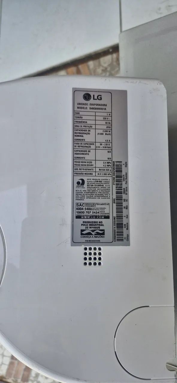Ar-condicionado digite lg 9.000 btus Revisado.  - Foto 4