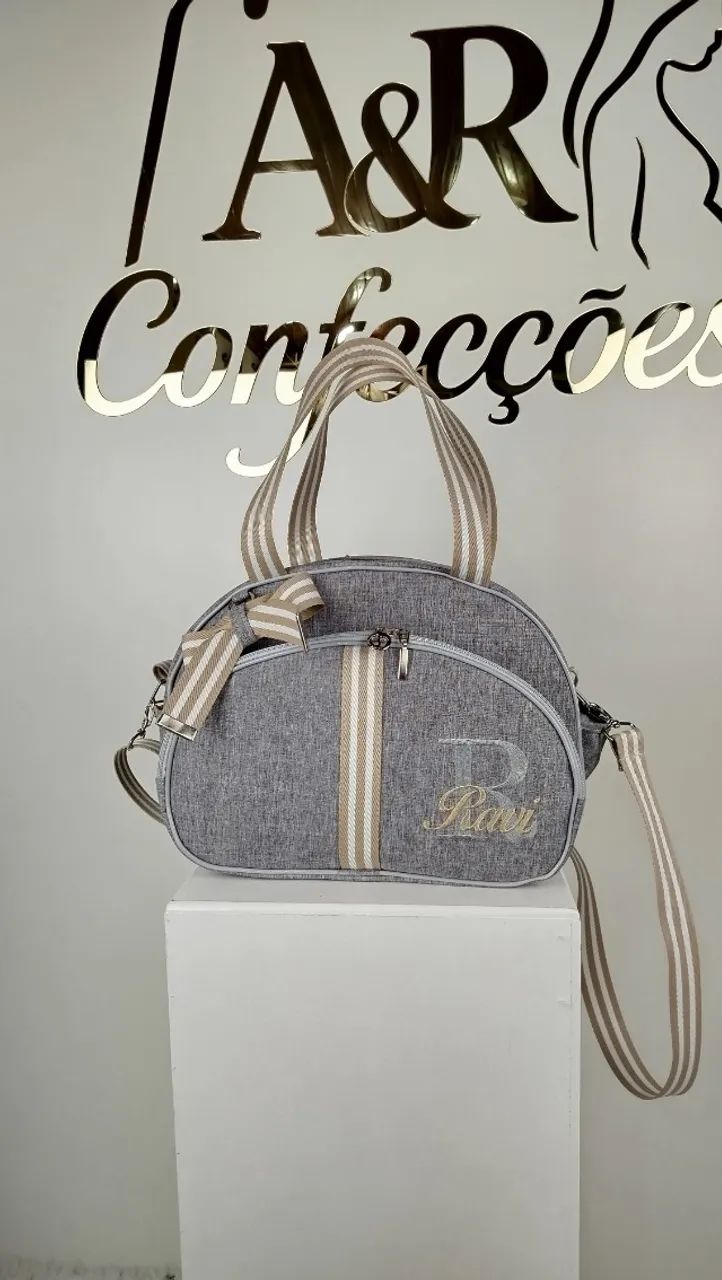 Bolsa Maternidade Personalizada com Nome Bordado - Foto 2