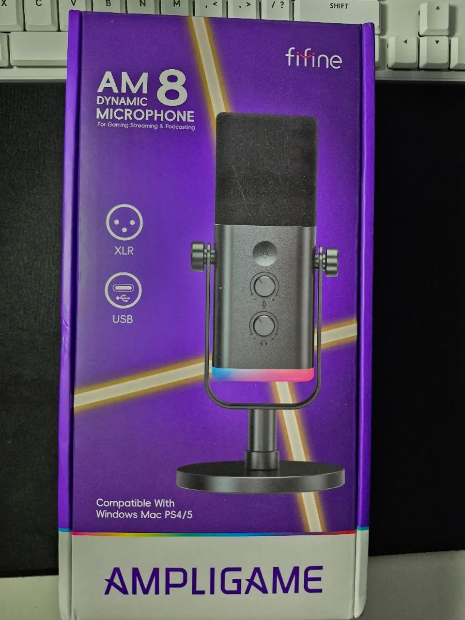 Microfone Fifine AM8 preto NOVO Nunca usado