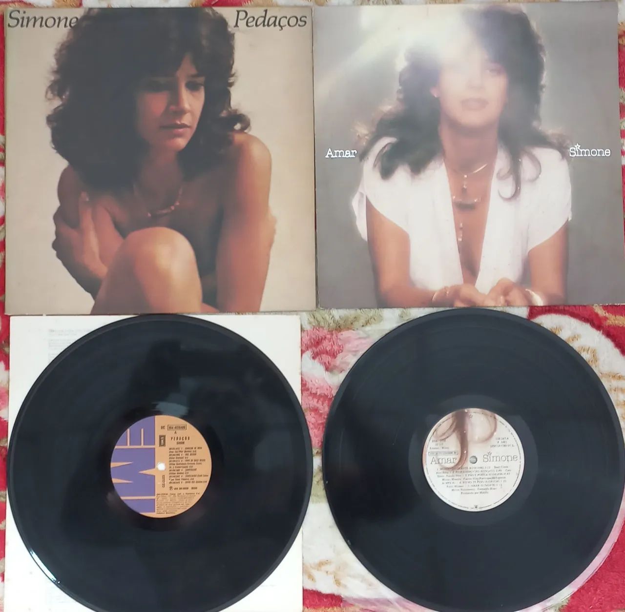 2 Discos Vinil Simone Pedaços Amar Ótimo Estado Frete Grátis - Foto 4