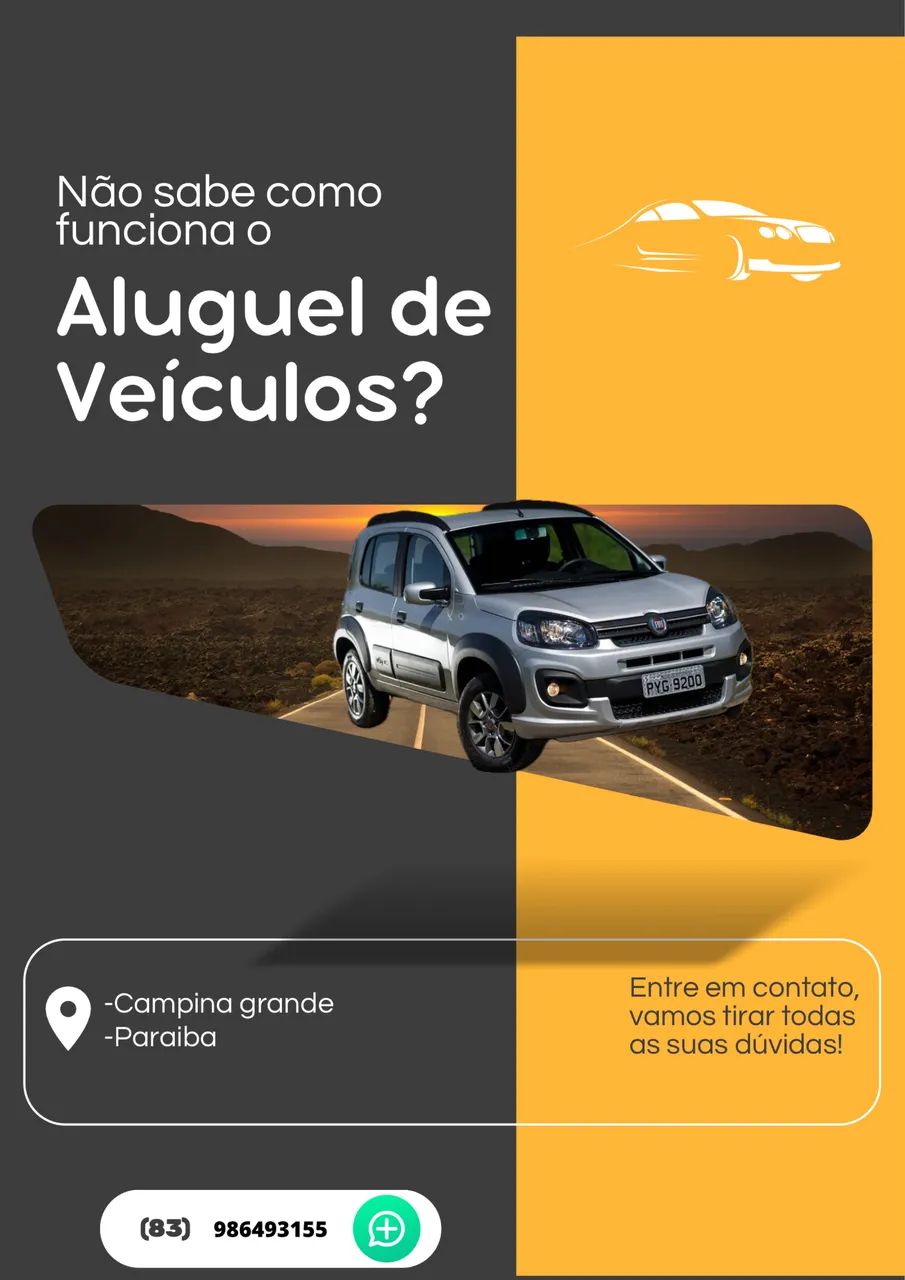 Aluguel de carros para app ou diária 