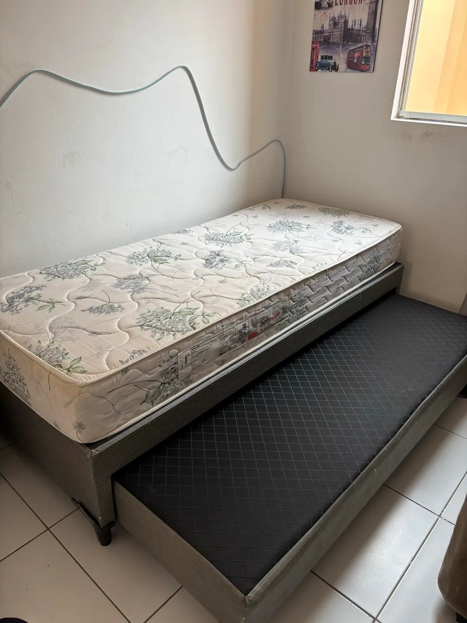 Cama de solteiro com cama auxiliar  - Foto 2
