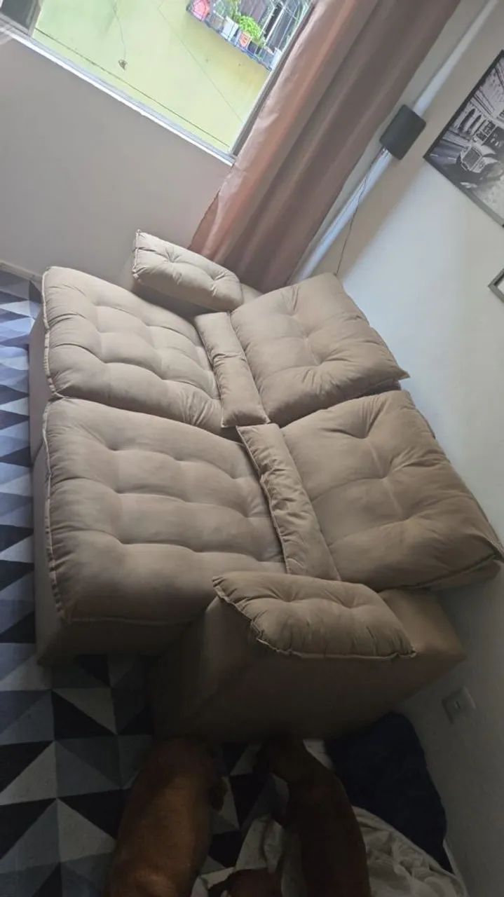 Sofá 3 lugares veludo - Foto 3
