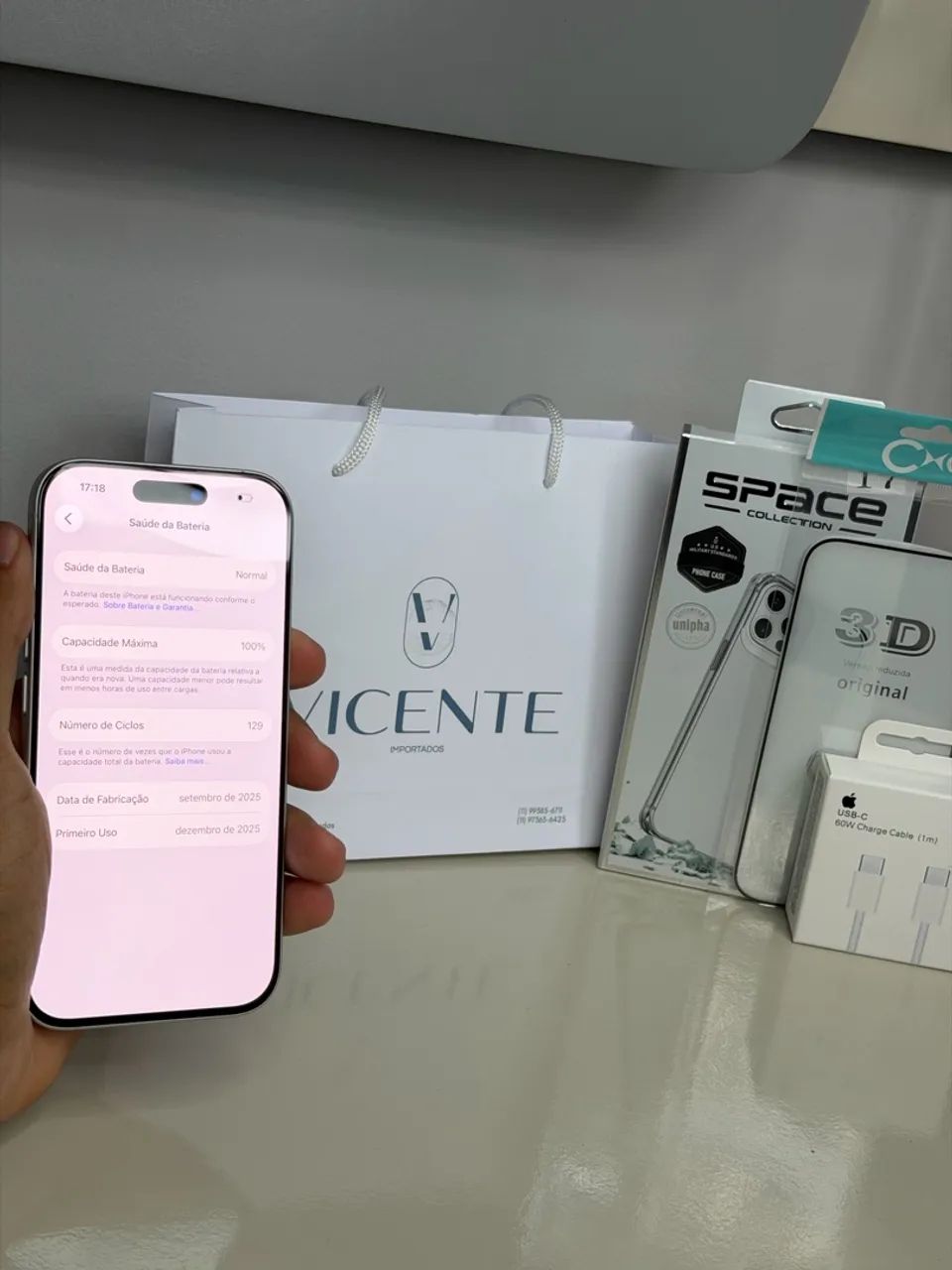 iPhone 17 Branco 256GB - Estado de Zero! - Foto 5