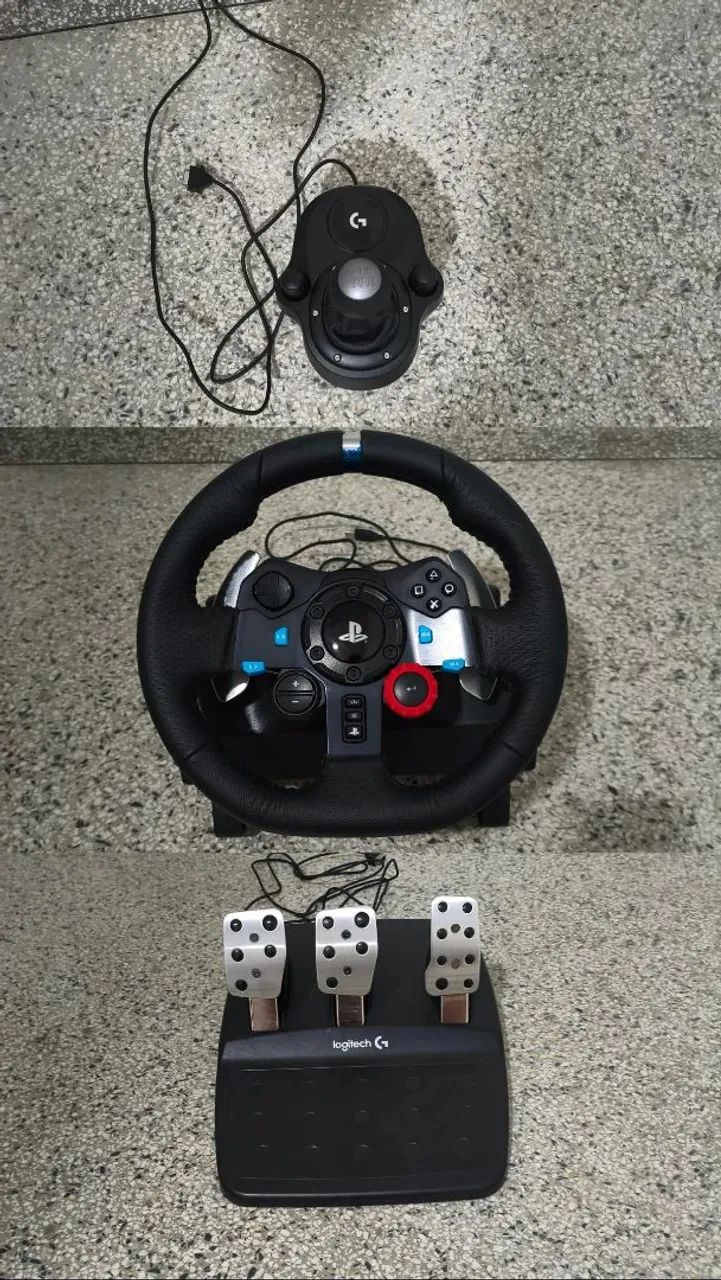 Kit Simulador Logitech G29 (Volante + Pedais + Câmbio Shifter + Suporte De Ferro Completo) - Foto 5
