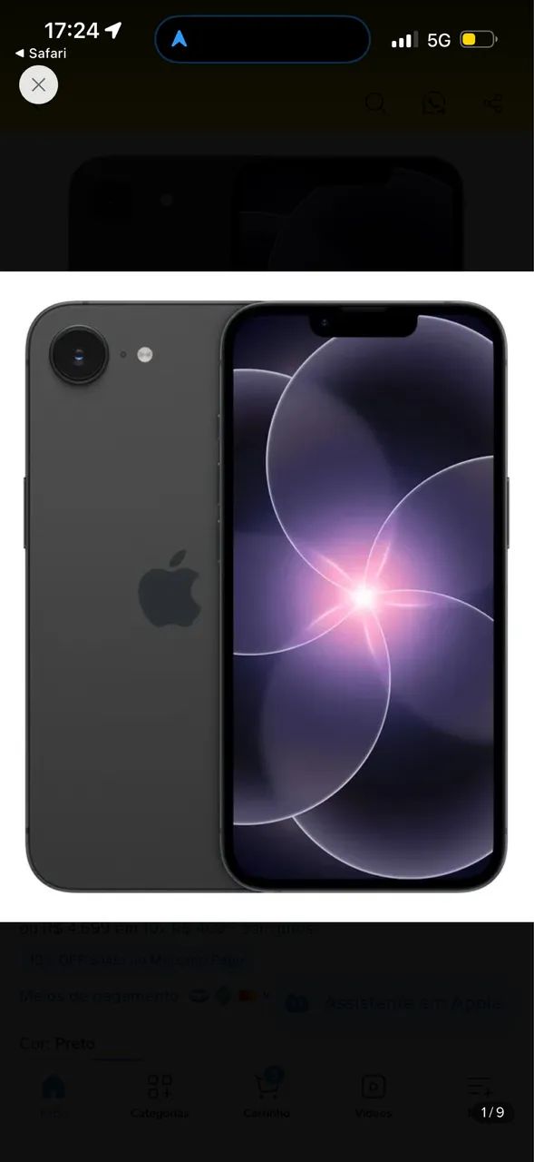 iPhone 17 e na caixa zero