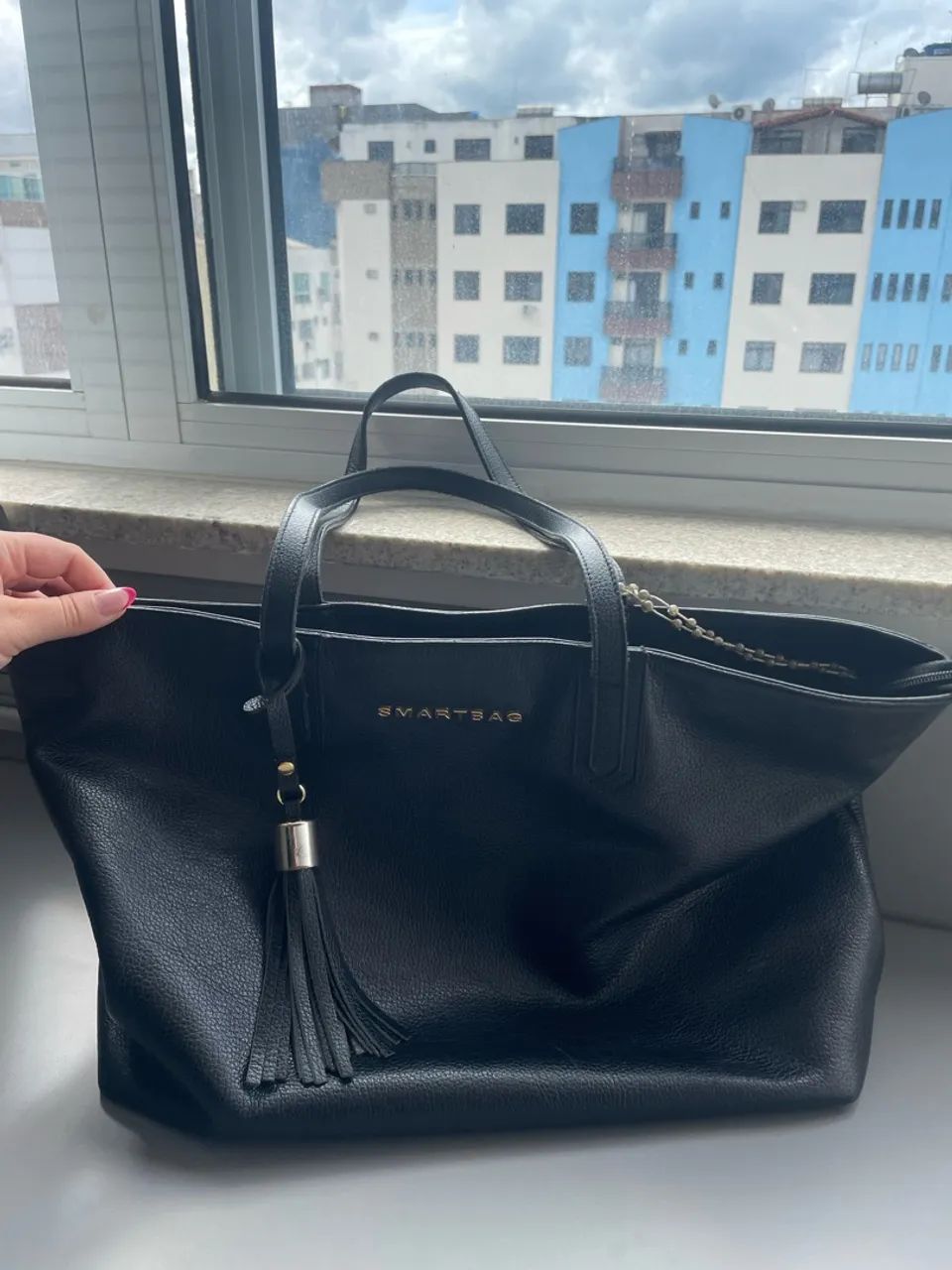 Bolsa SmartBag Couro Preta - Foto 4