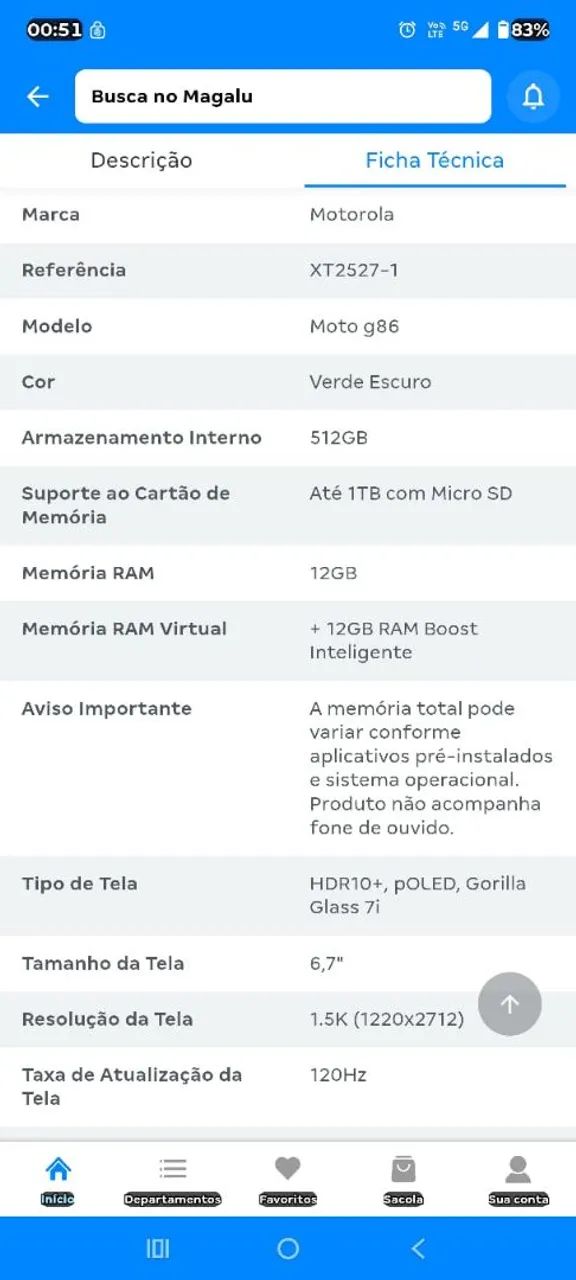 MOTO G86 5g 512 gigas de memória interna  - Foto 5