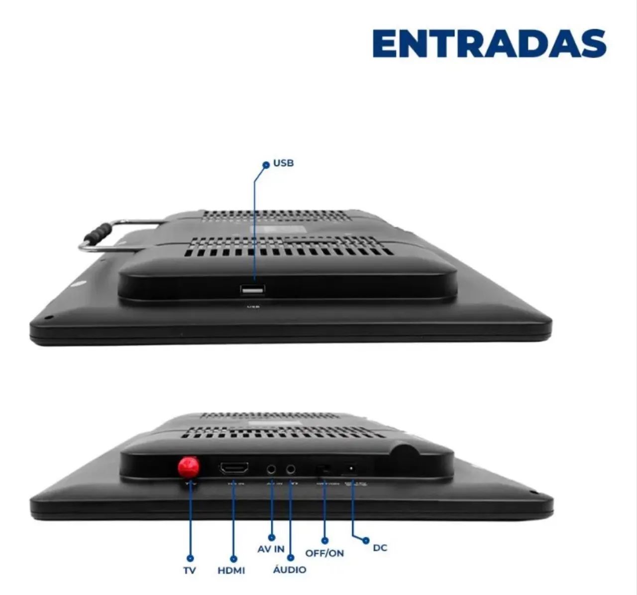 Monitor 17,3'' Tv Portátil Android C Controle Antena Digital - Foto 3